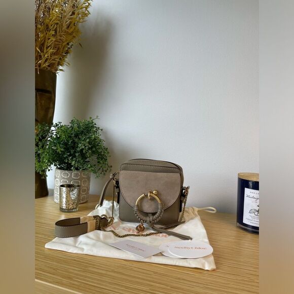See by Chloe Small Joan Suede & Leather Crossbody Bag - Picture 7 of 12